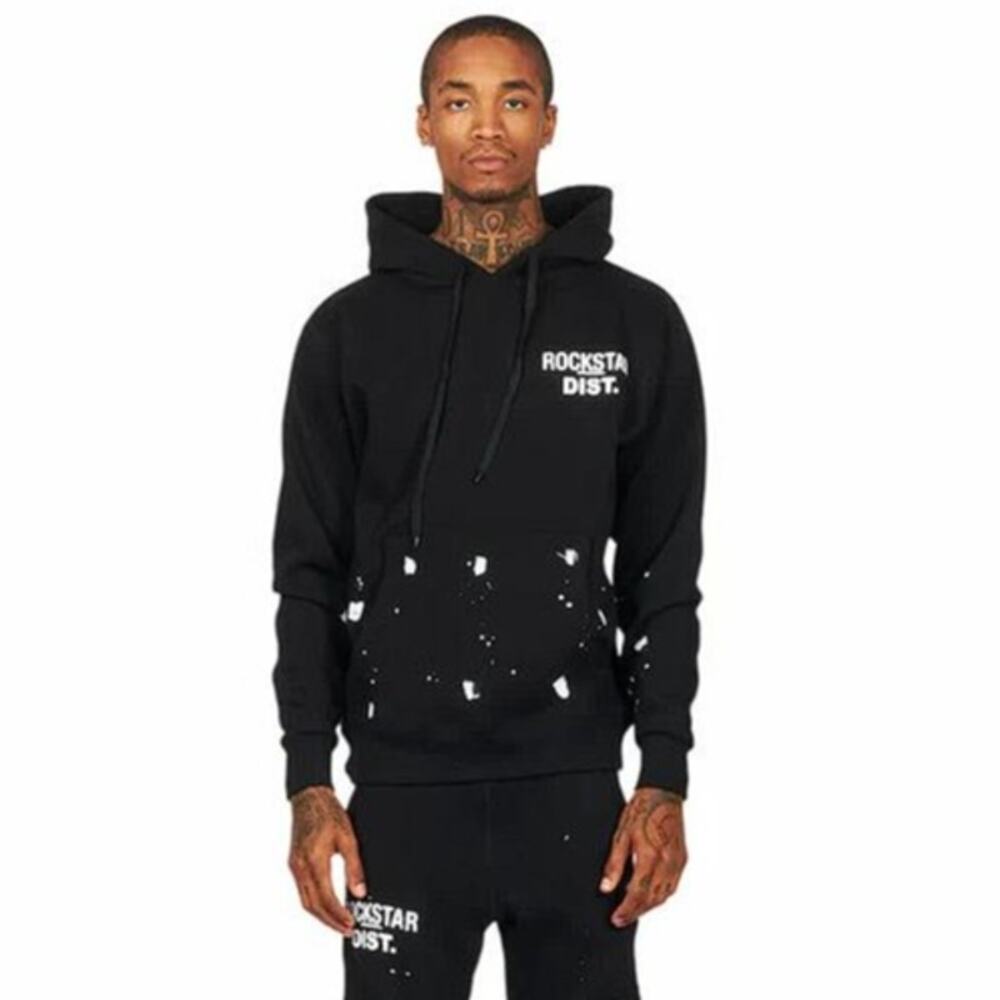 ROCKSTAR ORIGINAL Men's Raffer Black Hoodie Size XL